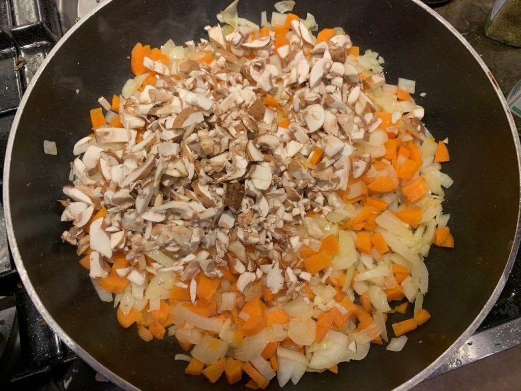 add chopped mushrooms